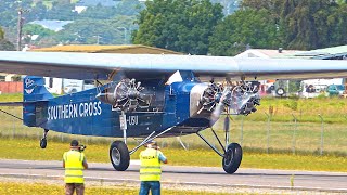 Kingsford Smith Southern Cross Fokker Trimotor First Display Flight after 12Year Reconstruction