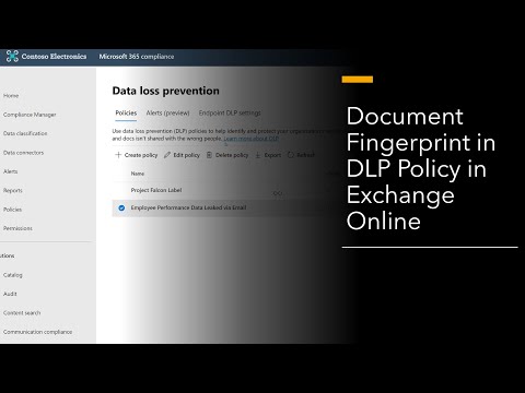 Document Fingerprint in DLP in Exchange Online