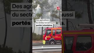 France : des bénévoles mobilisés sur les incendies en Gironde #feuxdeforêt #sudouest  #pompiers