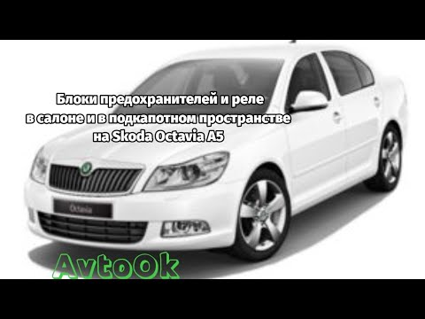 Блоки предохранителей и реле в салоне и в подкапотном пространстве на Skoda Octavia A5