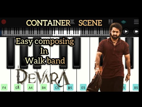 Devara Container BGM in Piano | Devara Container BGM |#devara | Walk Band | Pianoshorts
