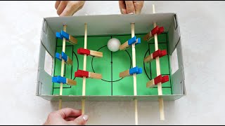 How to Make Football Table Game for 2 Players from Shoe Box and Clothespins | Maison Zizou