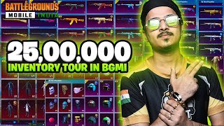 Rs, 25,00,000 BATTLE GROUNDS MOBILE INDIA INVENTORY| 8bit thug Mythics only Inventory| BGMI IS BACK