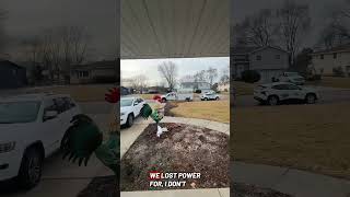 Early morning neighborhood activity
