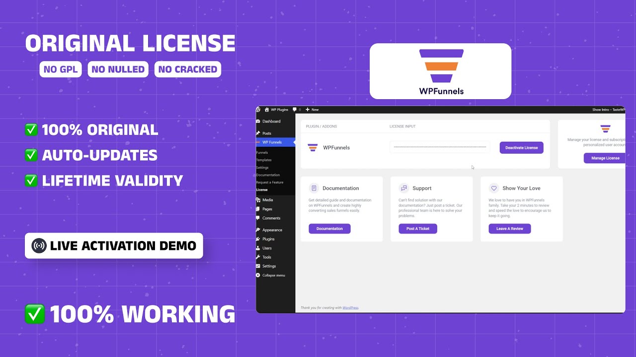 WP Funnels Pro with License Key | Best WordPress Funnel Builder | CartFlows Alternative