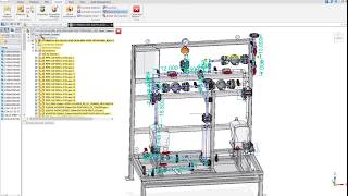 Solid Edge PVDF assembly modification piping and structural