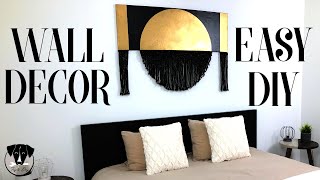 WALL DECOR DIY - BOHO ASIAN VIBE MACRAME PAINTING TO DECORATE YOUR HOME WITH A UNIQUE ART PIECE
