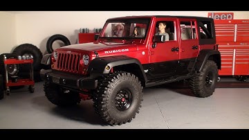 Custom Jeep JK Wrangler Unlimited hardbody scale RC truck - video build and shop scenes.