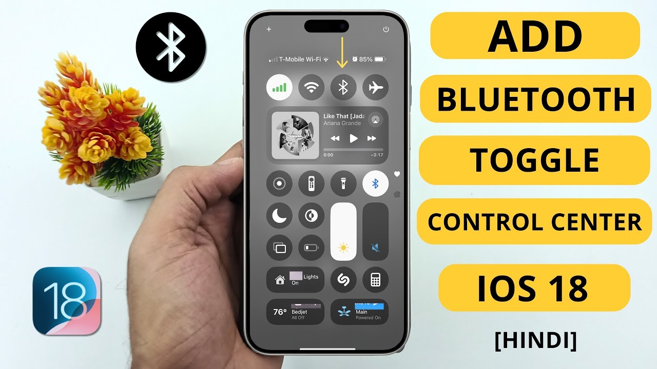 How to Add Bluetooth Toggle to Control Center on iPhone iOS 18 | Hindi ...