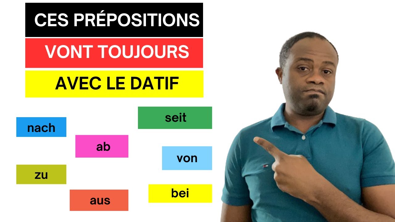 Comment utiliser les PRÉPOSITIONS qui vont UNIQUEMENT avec le DATIF.