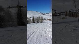 Learning to board at Granby Ranch, Colorado