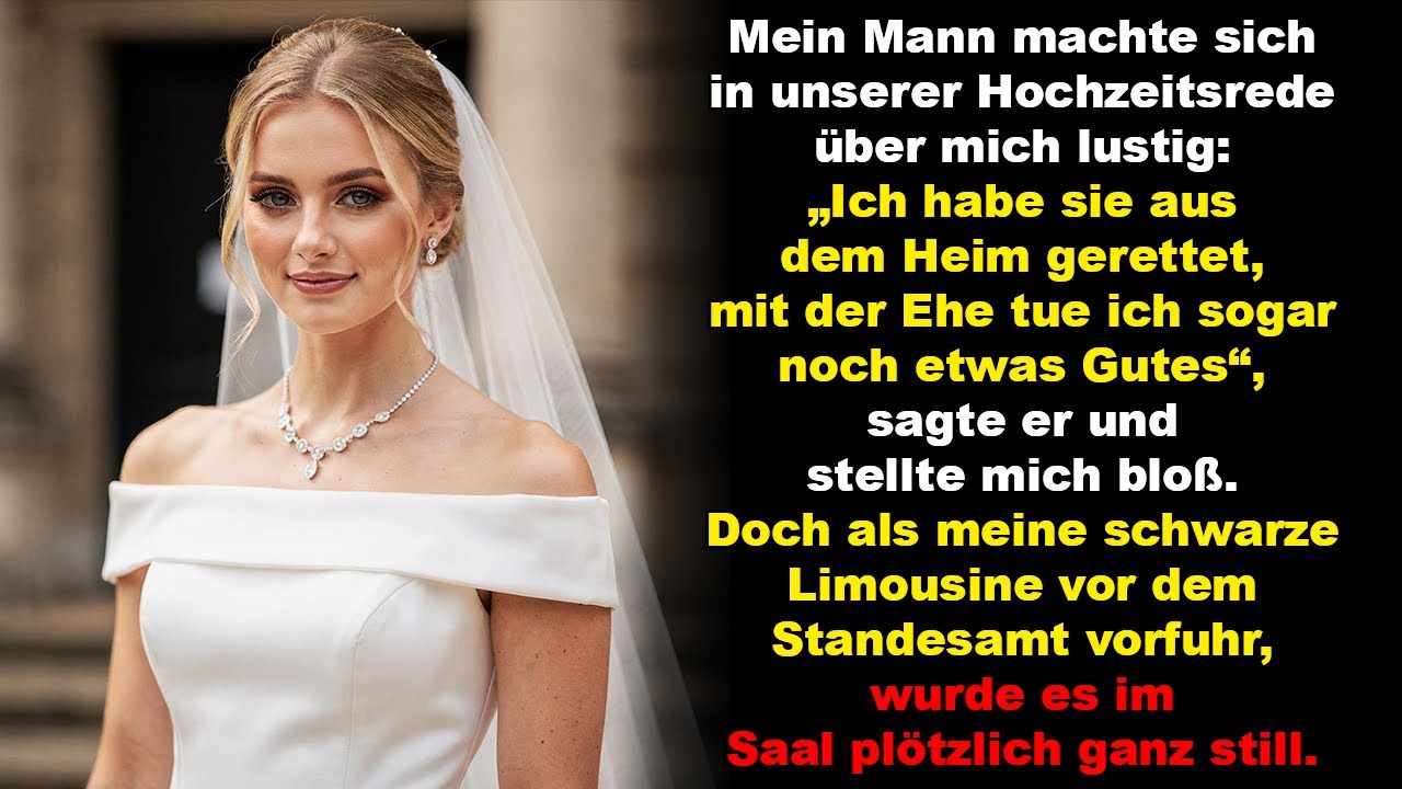 Auf unserer Hochzeit spottete mein Mann darüber, dass ich aus einem Heim komme – doch dann …