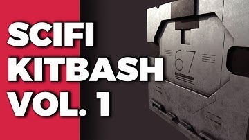 Scifi Kitbash Vol. 1 [046] | Texturing Modular Walls in Substance Painter | Design B