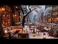 Good Mood with Calm January Winter Jazz ⛄ Cozy Coffee Porch Ambience &amp; Soft Jazz Background Music