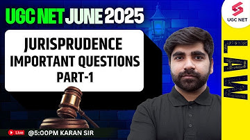 UGC NET Law 2025 | Jurisprudence UGC NET Law Questions #1 | UGC NET Law Preparation By Karan Sir