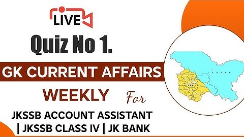 7 PM Current Affair LIVE WEEKLY QUIZ 2020 | ANSWER NOW FOR jkssb, Account Assistant jk bank class iv