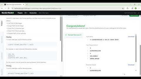 HackerRank C++ | Basic Data Types Problem Solution | Introduction Section