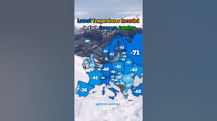 Lowest Temperatures Recorded In Each European Country #shorts