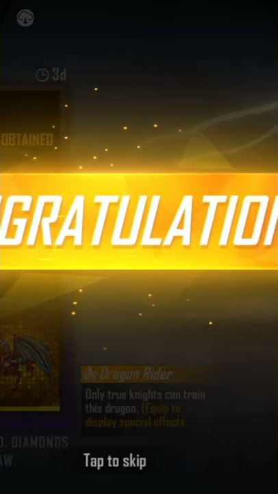 free fire new event dragon rider MVP emote one spin trick free fire