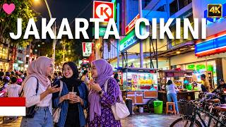 🇮🇩 JAKARTA, INDONESIA | Charming Cikini Walking Tour 🌆 Day to Night 4K 60FPS