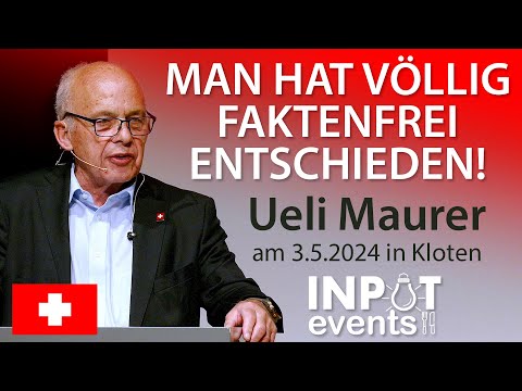 Alt Bundesrat Ueli Maurer: "Mehr Corona bitte - Die Liebe der Politik zur Bevormundung" (Teil 1/4)