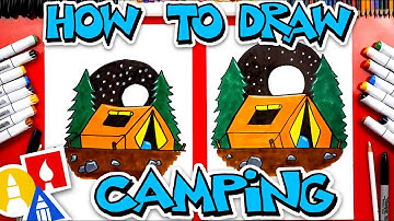 How To Draw A Camping Tent - #CampYouTube Draw #WithMe