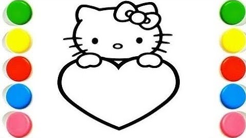 Beautiful Hello Kitty Drawing, Painting & Coloring For Kids and Toddlers_ Child Art#drawing#coloring