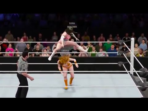 WWE 2K16 PS4 CAW DIVA SAKURA HAGIWARA Vs ELENA MIYAZAWA Single Match