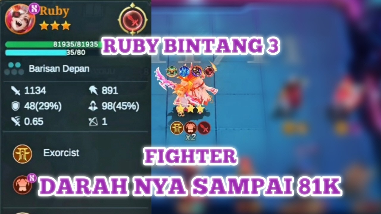 RUBY B3 FIGHTER DARAH NYA SAMPAI 81K - Magic Chess Go Go
