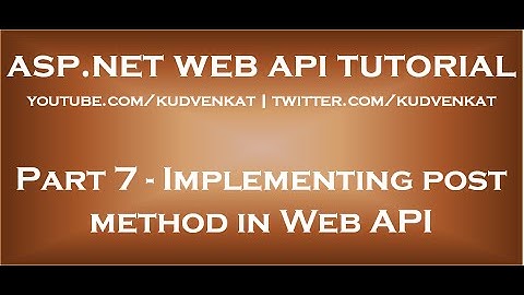 Implementatie van de postmethode in ASP NET Web API