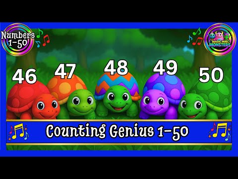Counting Genius 1-50 | Counting Confidence | Sing-a-long | Magic Mini Monsters #magicminimonsters