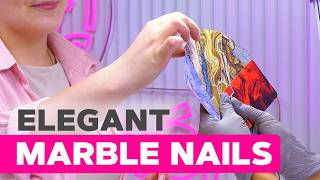 The Ultimate Marble Nail Tutorial | Elegant & Deep Design