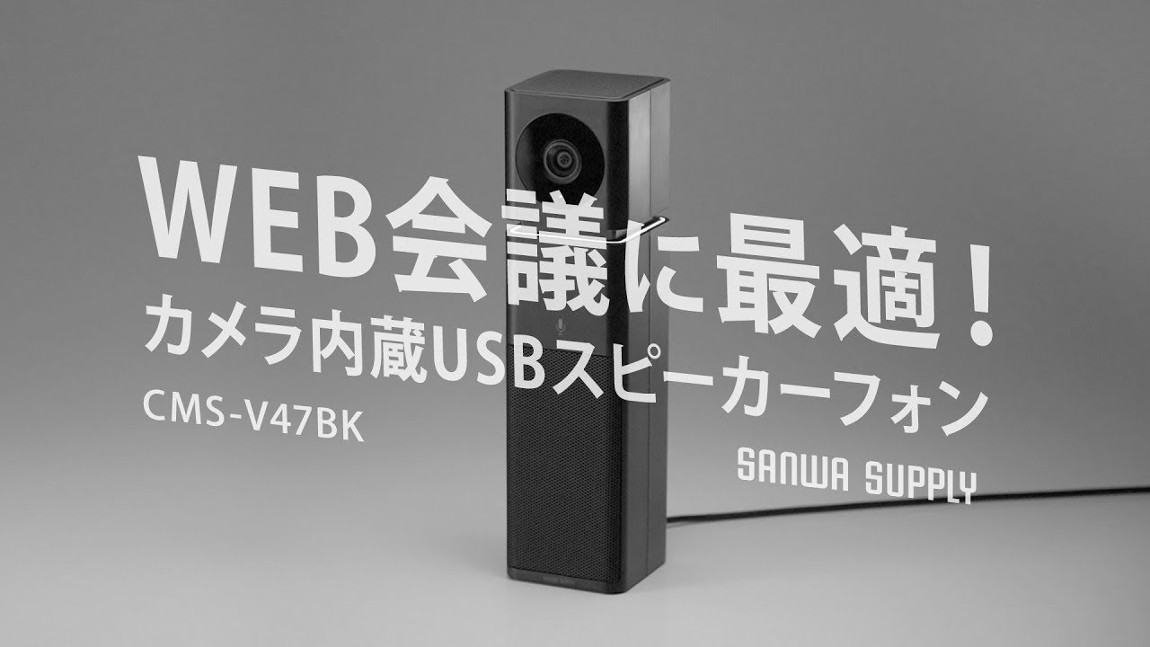 本日限定 サンワサプライ カメラ内蔵USBスピーカーフォン CMS-V47BK 敬老の日