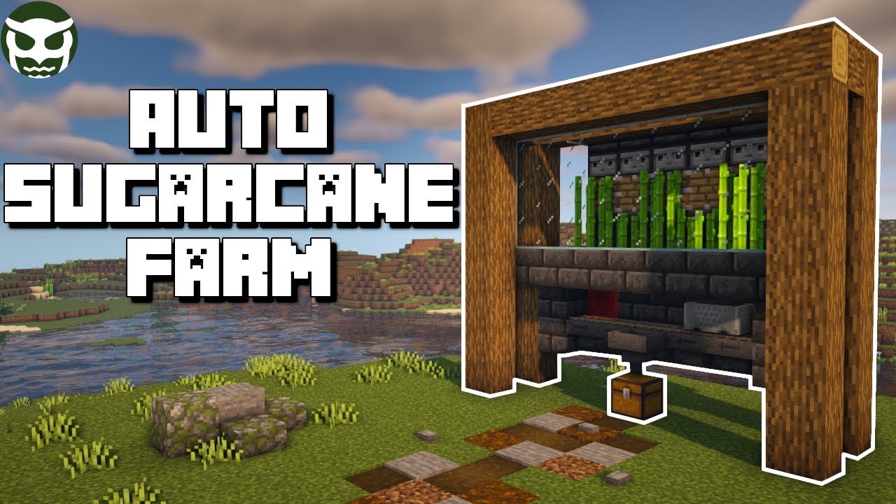 How to make automatic sugarcane farm in Minecraft pocket/java edition 1 ...