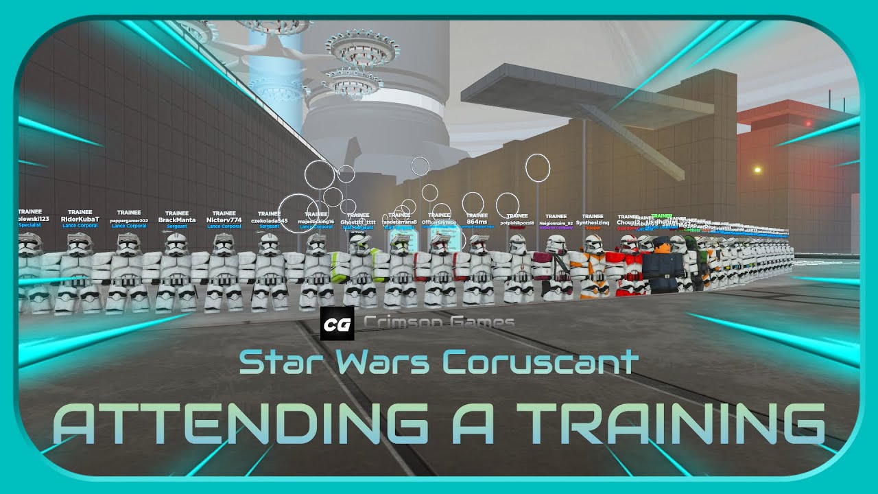 Coracant Raining ATTENDING A GENERAL TRAINING | Roblox Star Wars Coruscant - YouTube