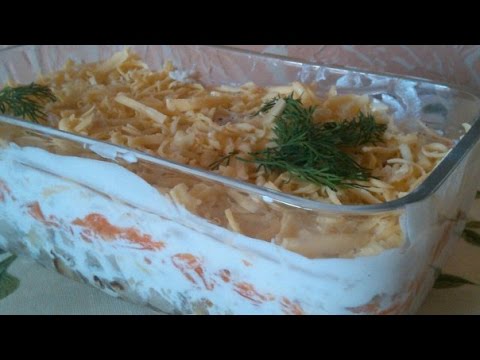 Видео рецепт Салат слоями с курицей