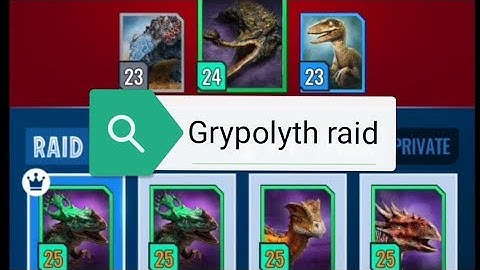 Grypolyth raid boss defeated by Thor x2, Tenrex, Tuora EP1 (Jurassic World Alive V2.2)