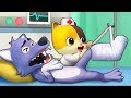 Big Bad Wolf Got Hurt | Doctor Cartoon | Jobs Song | Kids Songs | Kids Cartoon | BabyBus