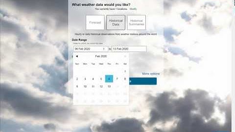 How can I find historical weather data for analysis in R?
