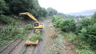 Time-lapse: De-vegetation at Trehafod, Pontypridd
