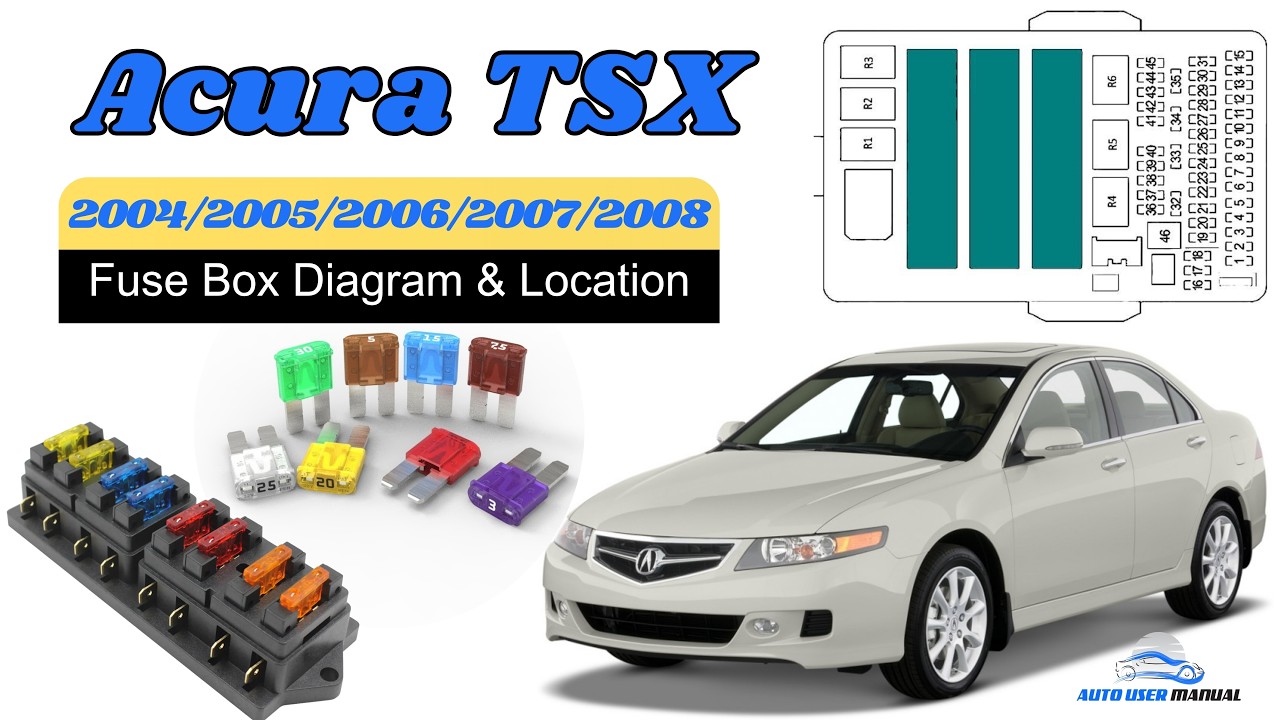 2006 acura tl cigarette lighter fuse TSX: Box Diagram Fuse box location and diagrams:
