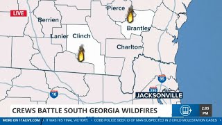 Crews continue battling South Georgia wildfires