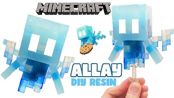 How to DIY Building EPIC Minecraft ALLAY Creation Adventure Pixelated Figure Resin Tutorial