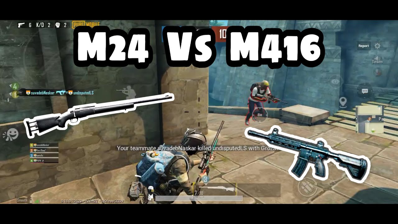 M24 Vs M416 PUBG Mobile TDM Match - YouTube