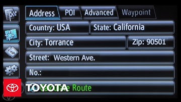 How-to: Input an Address on Display Audio with Entune® | Toyota