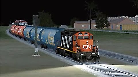 Train Sim - California Coast Using EMD GP9 at Night - Simulasi Kereta Api