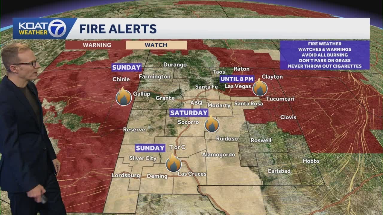 Wind and fire danger in New Mexico this weekend - YouTube