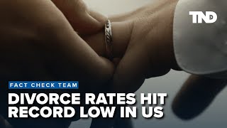 Divorce rates hit record low in the US