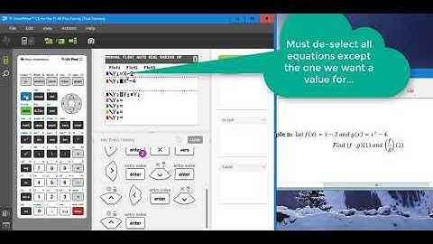 Calculating Composite Functions multiplication division with TI 84 Plus