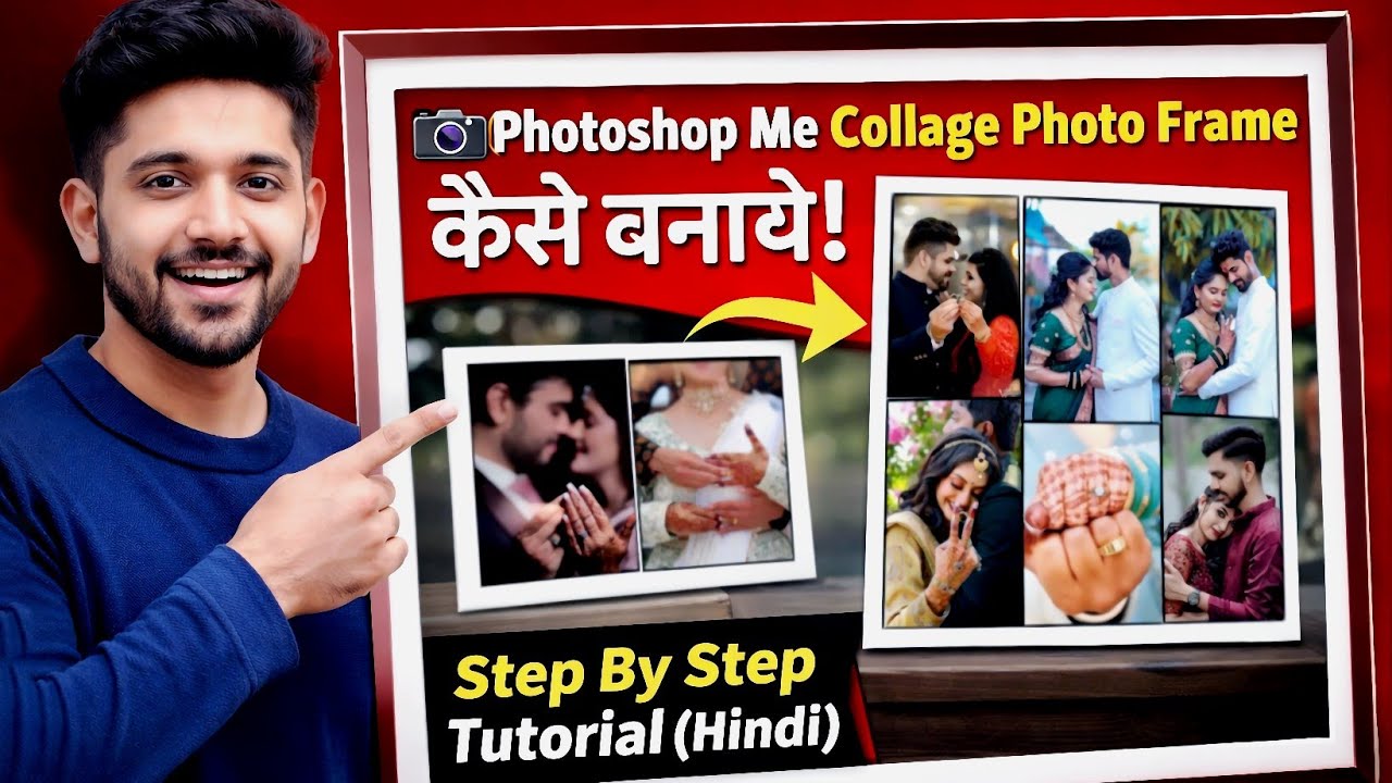🖥️Photoshop main College photo Frem kaise bany | step by Step Tutorial (Hindi) 